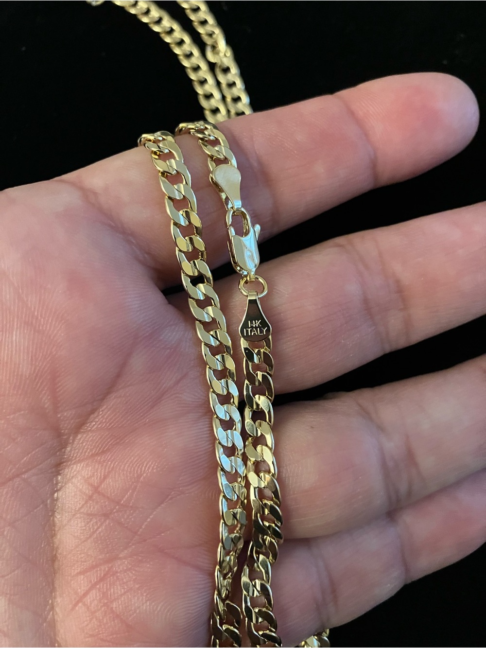 14k Yellow Gold Bonded Curb
Chain Necklace 24"
